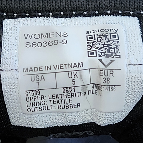 Saucony Black and White Women's Sneakers - Picture 8 of 8